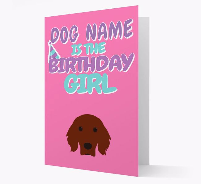 'Birthday Girl' Card with {breedFullName} Icon